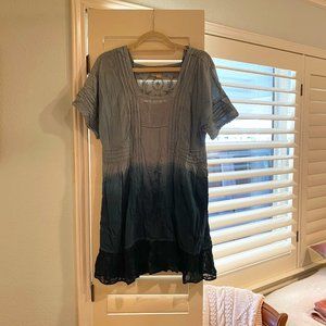 Anthropologie Holding Horses Blue Dipped Dress